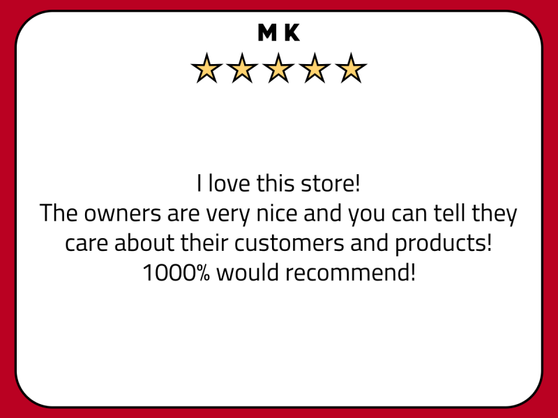 5 star customer review